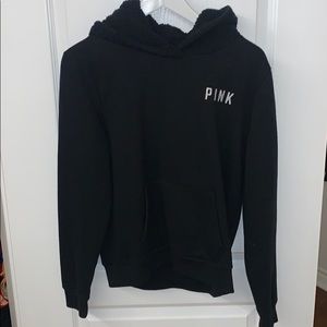Black hoodie from pink